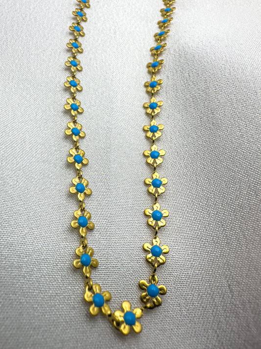 Blue Diasy Necklace