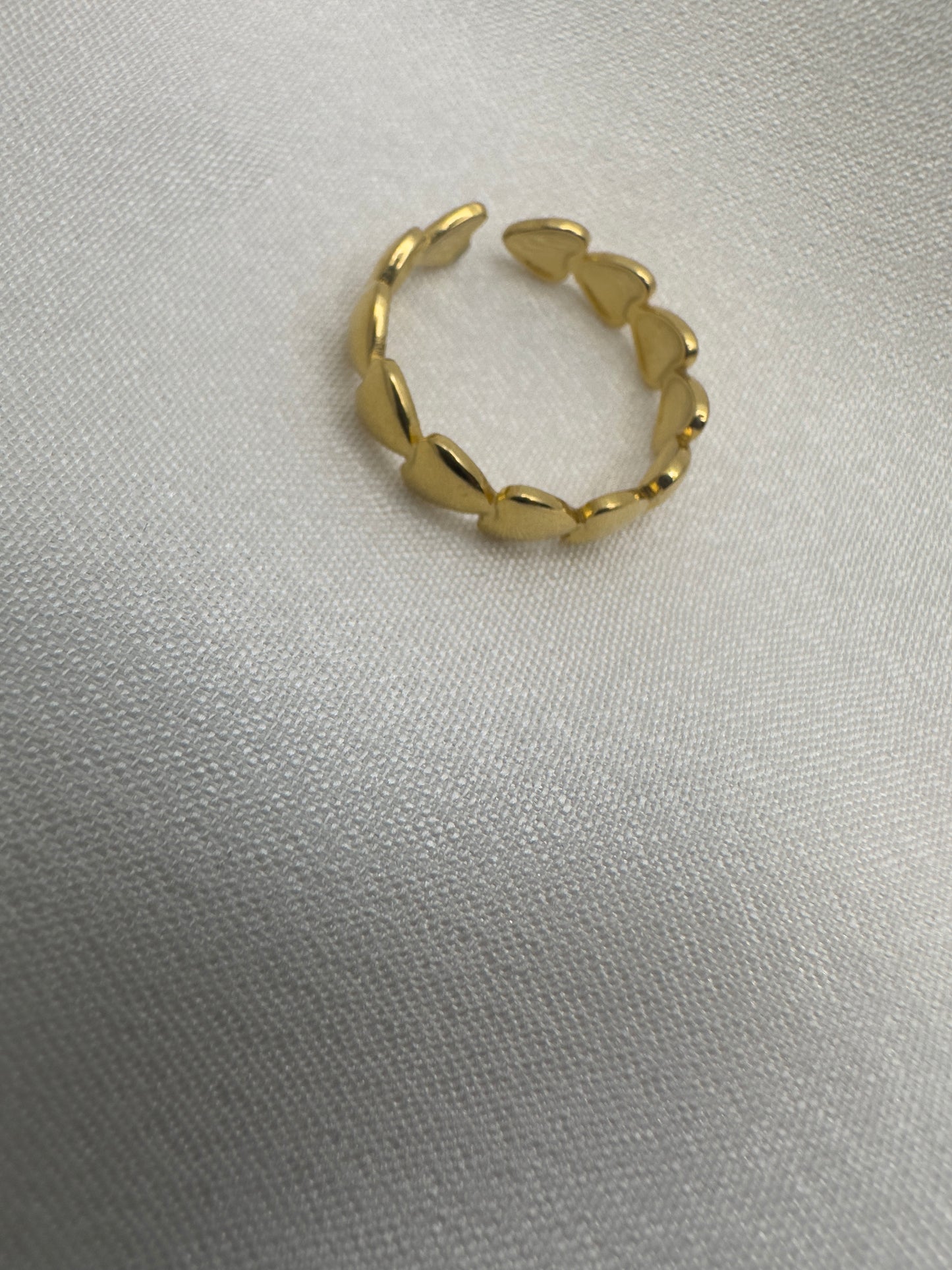 Golden Heartbeats Ring