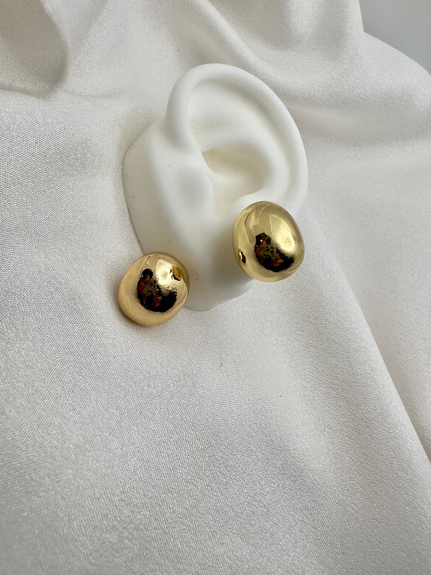 Golden Reflection Stud Earrings